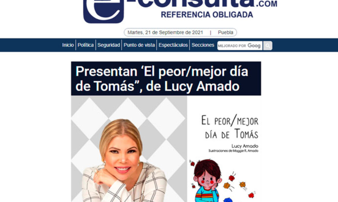 Lucy Amado presenta “El peor/mejor día de Tomás”, una joya de la literatura infantil