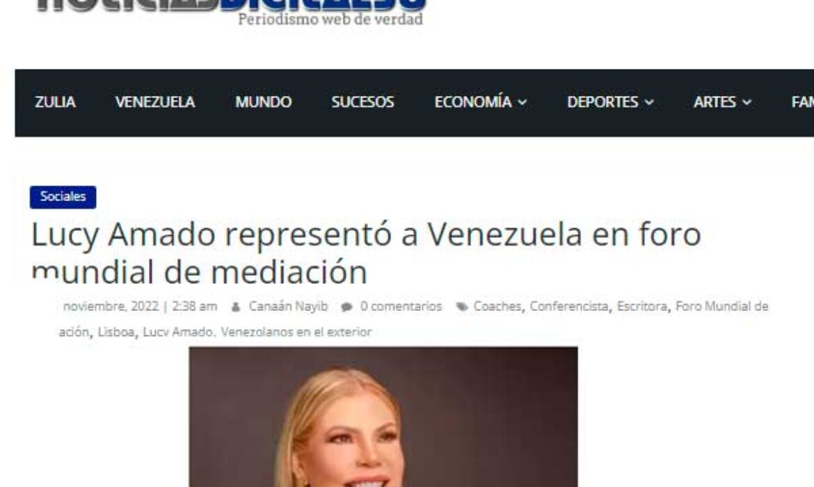 Lucy Amado representó a Venezuela en foro mundial de mediación