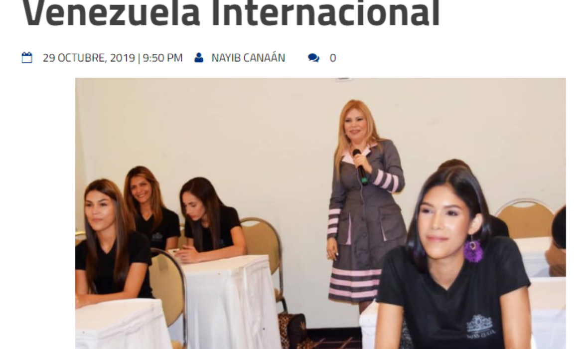 Lucy Amado formó a la Miss Venezuela Internacional
