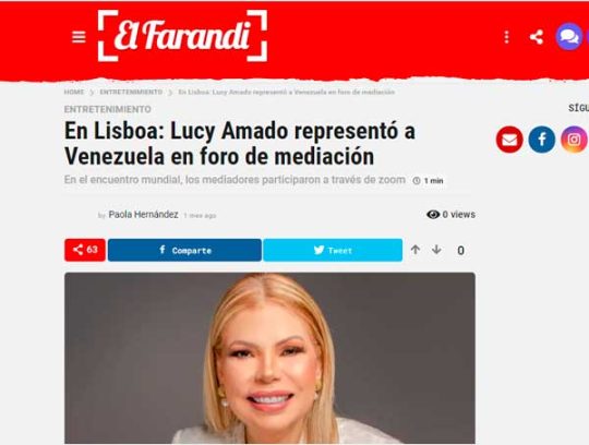En Lisboa: Lucy Amado representó a Venezuela en foro de mediación
