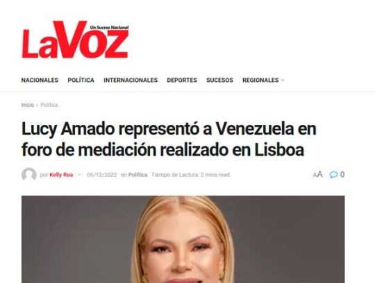 <a href="https://lucyamado.com/web/lucy-amado-represento-a-venezuela-en-foro-mundial-de-mediacion/">Lucy Amado representó a Venezuela en foro mundial de mediación</a>