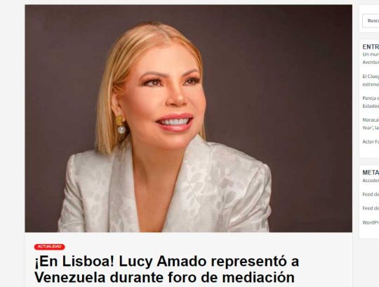 ¡En Lisboa! Lucy Amado representó a Venezuela durante foro de mediación