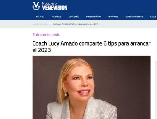 Coach Lucy Amado comparte 6 tips para arrancar el 2023